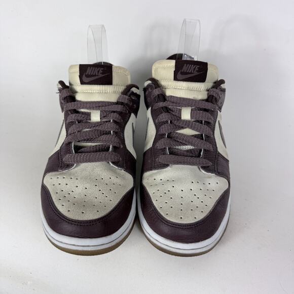Nike Dunk Low Athletic Sneakers Women's 8.5 Plum Coconut Milk Suede Low Top - Picture 4 of 10